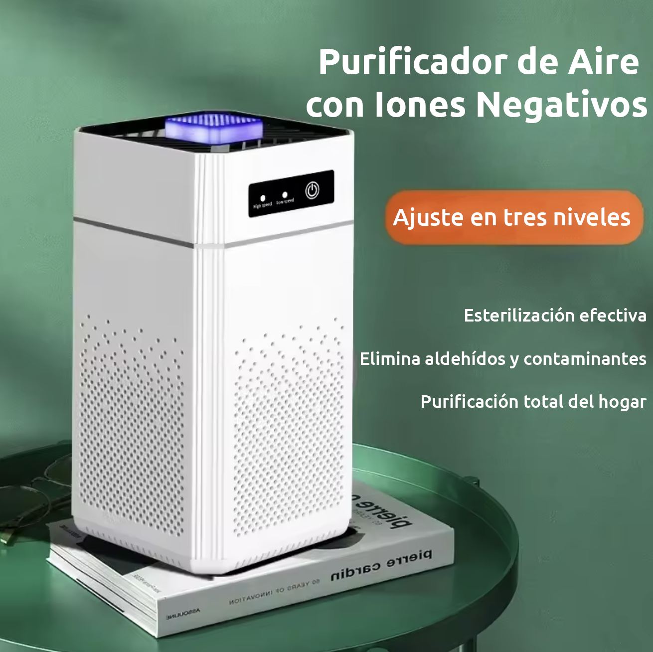 Purificador de aire HEPA silencioso 2 velocidades
